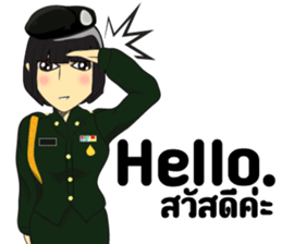 lady Police/Soldier  thailand v.Eng/thai sticker #8983096