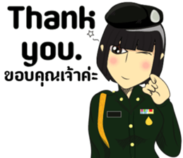 lady Police/Soldier  thailand v.Eng/thai sticker #8983098