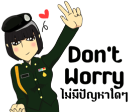 lady Police/Soldier  thailand v.Eng/thai sticker #8983099