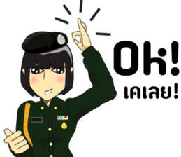lady Police/Soldier  thailand v.Eng/thai sticker #8983100