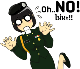 lady Police/Soldier  thailand v.Eng/thai sticker #8983101