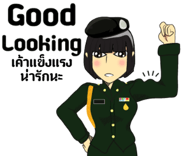 lady Police/Soldier  thailand v.Eng/thai sticker #8983102