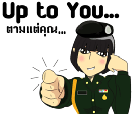 lady Police/Soldier  thailand v.Eng/thai sticker #8983104