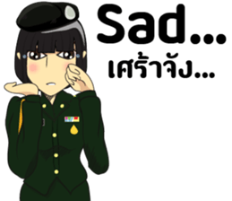 lady Police/Soldier  thailand v.Eng/thai sticker #8983106