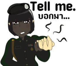 lady Police/Soldier  thailand v.Eng/thai sticker #8983109