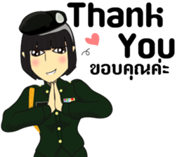 lady Police/Soldier  thailand v.Eng/thai sticker #8983110