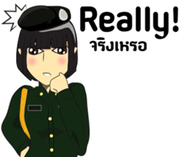 lady Police/Soldier  thailand v.Eng/thai sticker #8983112