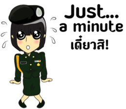 lady Police/Soldier  thailand v.Eng/thai sticker #8983113