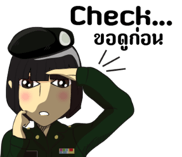 lady Police/Soldier  thailand v.Eng/thai sticker #8983114