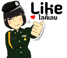 lady Police/Soldier  thailand v.Eng/thai sticker #8983115
