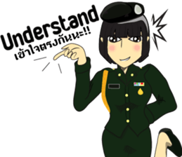 lady Police/Soldier  thailand v.Eng/thai sticker #8983116