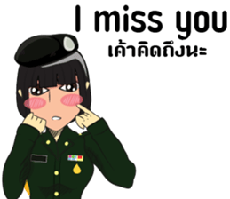 lady Police/Soldier  thailand v.Eng/thai sticker #8983121