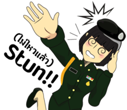 lady Police/Soldier  thailand v.Eng/thai sticker #8983123