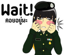 lady Police/Soldier  thailand v.Eng/thai sticker #8983124