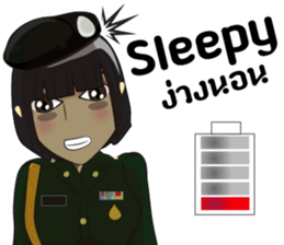 lady Police/Soldier  thailand v.Eng/thai sticker #8983127