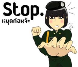 lady Police/Soldier  thailand v.Eng/thai sticker #8983129