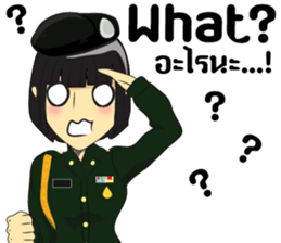lady Police/Soldier  thailand v.Eng/thai sticker #8983132