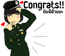 lady Police/Soldier  thailand v.Eng/thai sticker #8983135