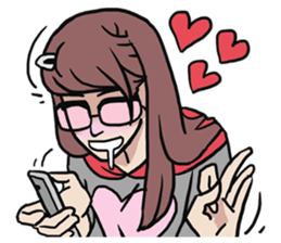 AsB - Nerdy Cute & Crazy Reaction sticker #8983901