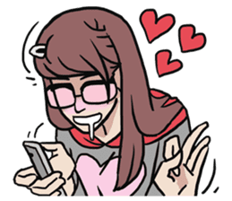 AsB - Nerdy Cute & Crazy Reaction sticker #8983901