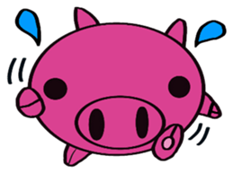 No character pink pig sticker #8984376