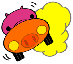 No character pink pig sticker #8984384