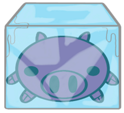 No character pink pig sticker #8984389