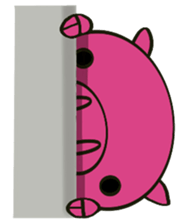 No character pink pig sticker #8984392