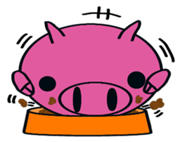 No character pink pig sticker #8984397