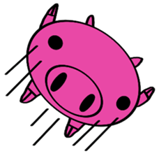 No character pink pig sticker #8984411