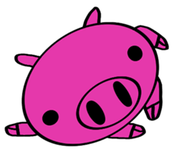 No character pink pig sticker #8984412