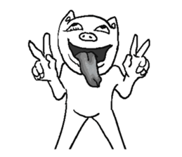 Annoying pig. sticker #8984735