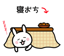 Useful rabbit for winter & New Year's. sticker #8985502