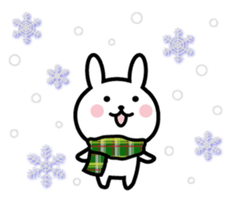 Useful rabbit for winter & New Year's. sticker #8985504