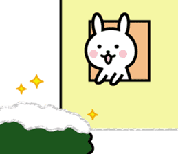Useful rabbit for winter & New Year's. sticker #8985505