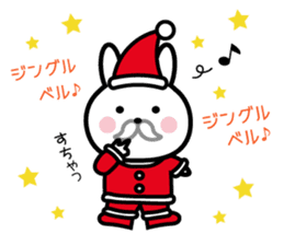 Useful rabbit for winter & New Year's. sticker #8985508