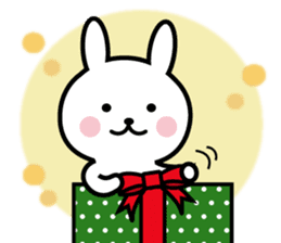 Useful rabbit for winter & New Year's. sticker #8985509