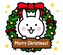 Useful rabbit for winter & New Year's. sticker #8985511