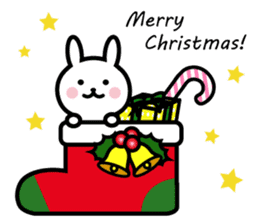 Useful rabbit for winter & New Year's. sticker #8985514