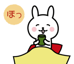 Useful rabbit for winter & New Year's. sticker #8985522