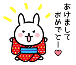 Useful rabbit for winter & New Year's. sticker #8985525