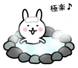 Useful rabbit for winter & New Year's. sticker #8985534