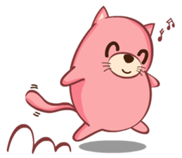 Pink Fat Cat sticker #8987537