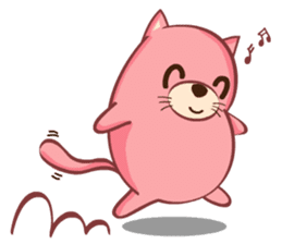 Pink Fat Cat sticker #8987537