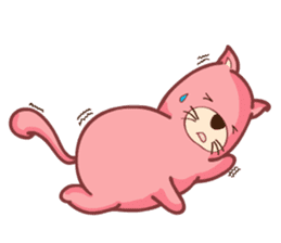 Pink Fat Cat sticker #8987542