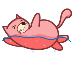 Pink Fat Cat sticker #8987547