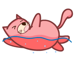 Pink Fat Cat sticker #8987547