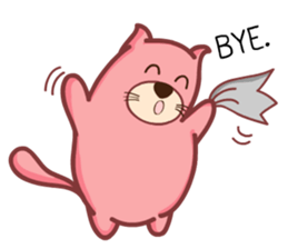 Pink Fat Cat sticker #8987551