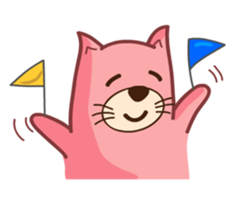 Pink Fat Cat sticker #8987560