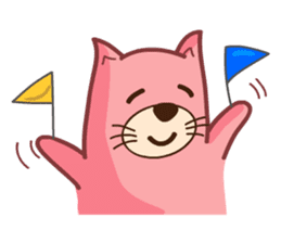 Pink Fat Cat sticker #8987560